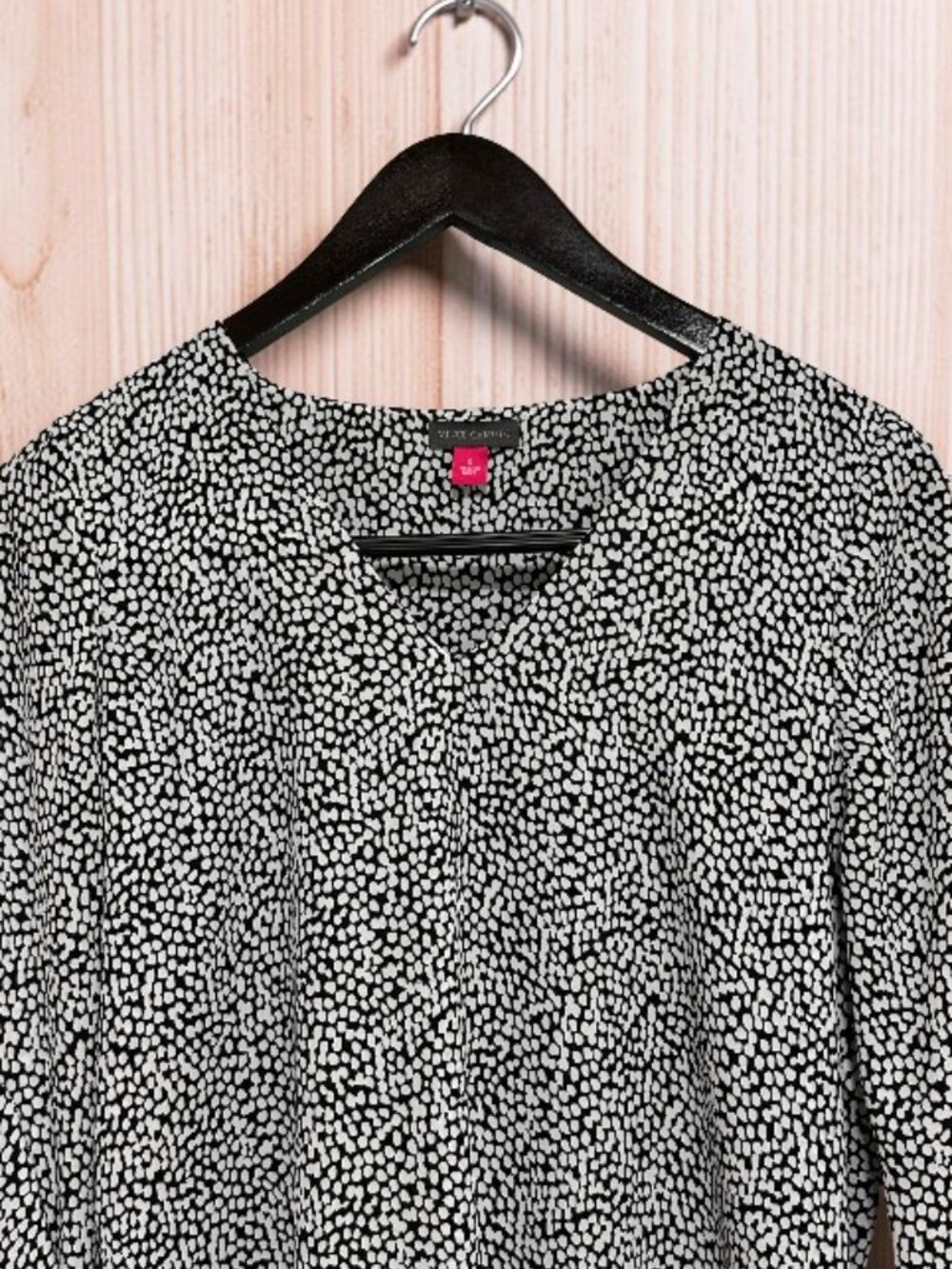 Vince Camuto Black & White Flowy Tunic Blouse Small - Picture 4 of 6